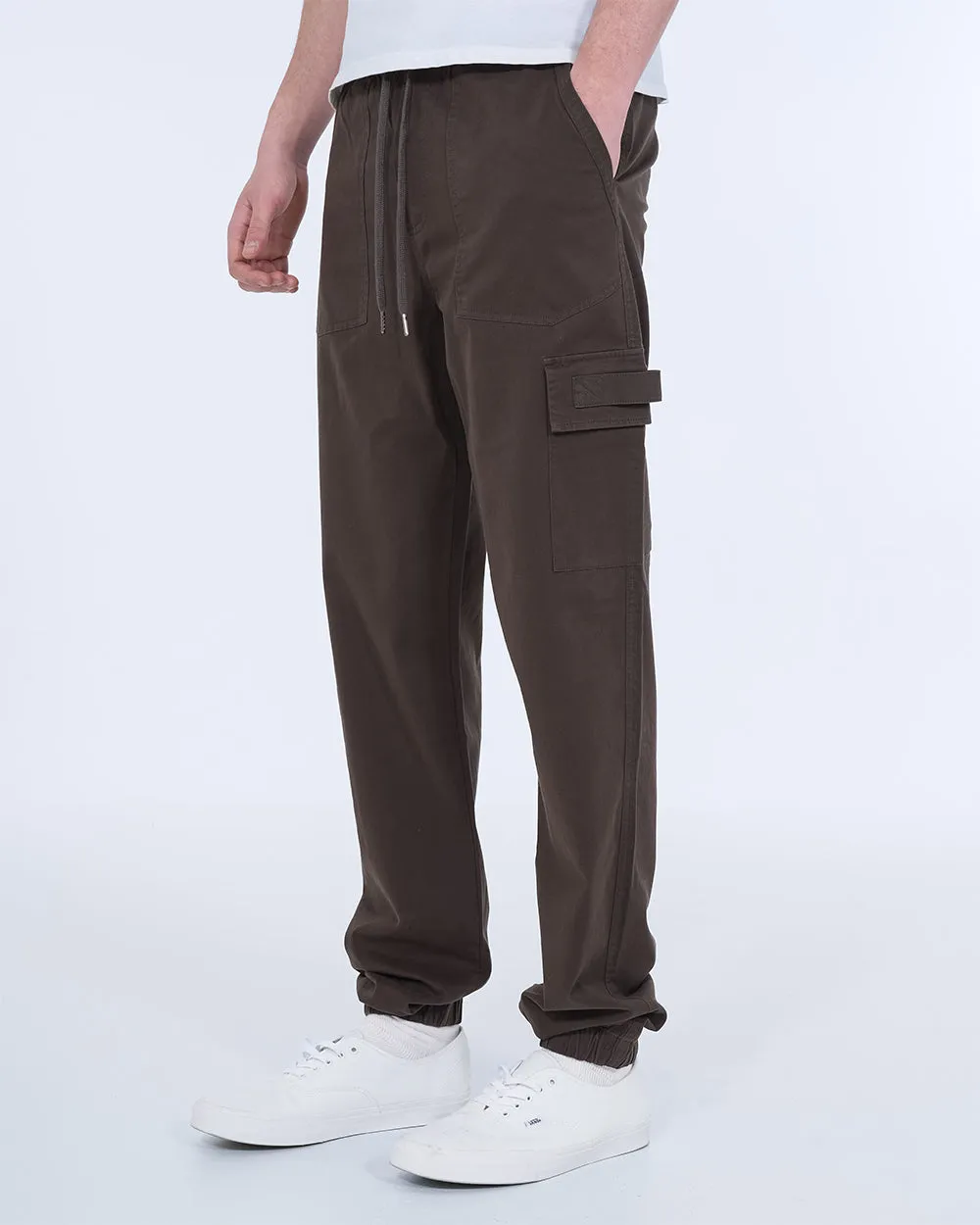 2t Jayden Regular Fit Tall Utility Cargo Trousers (grey)