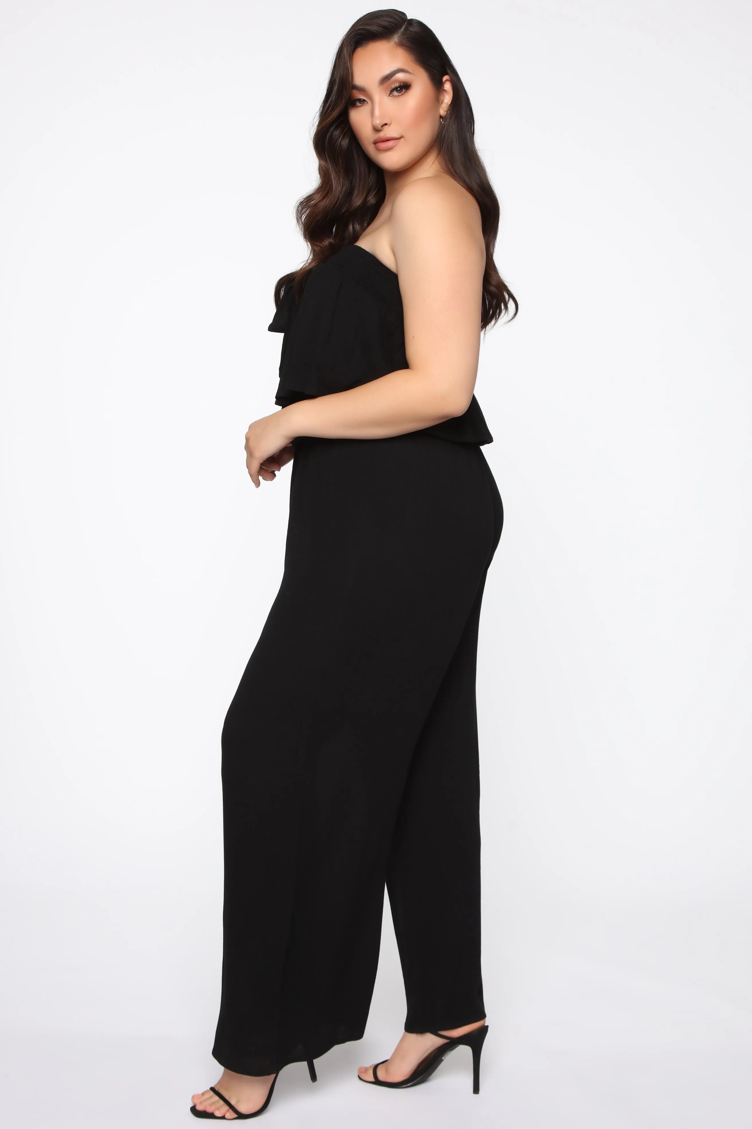 A Little More Romance Jumpsuit - Black