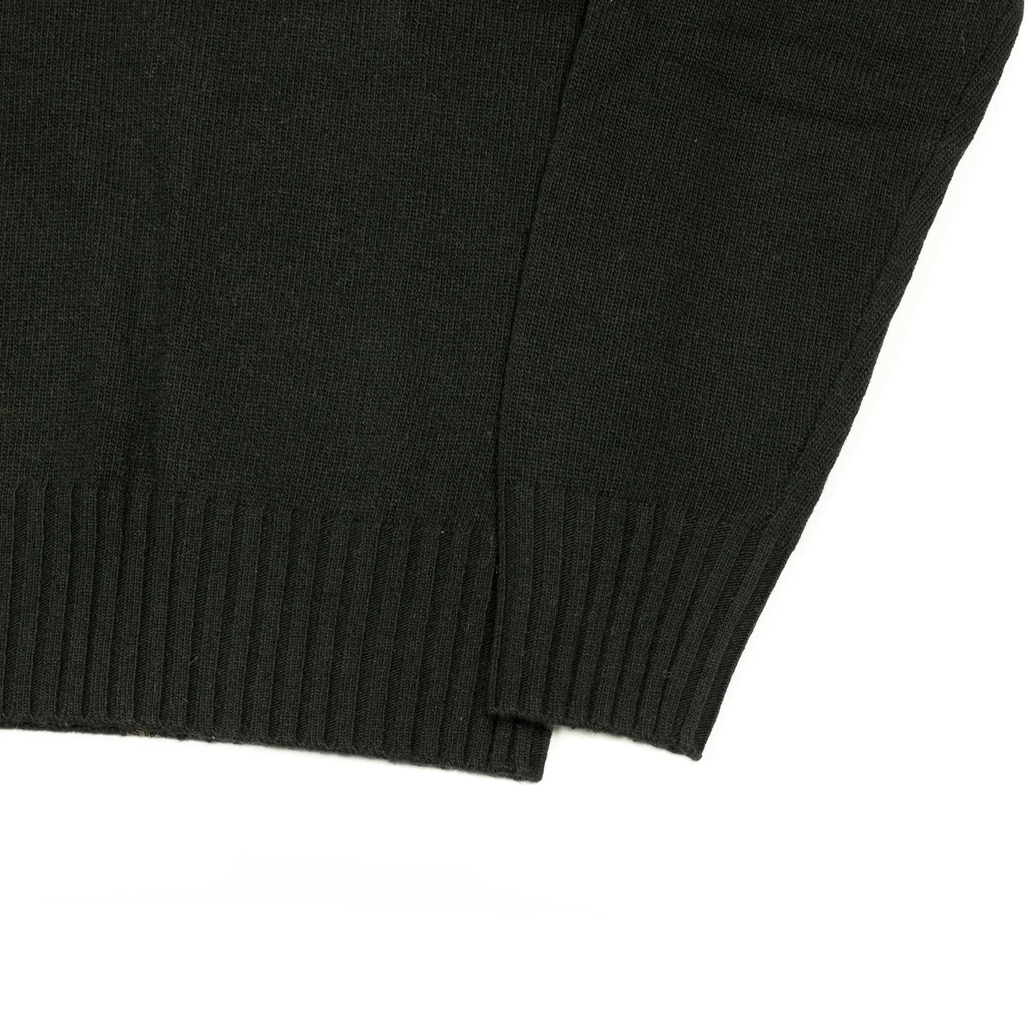 AAmintore turtleneck sweater in black fine gauge wool mix  (restock)