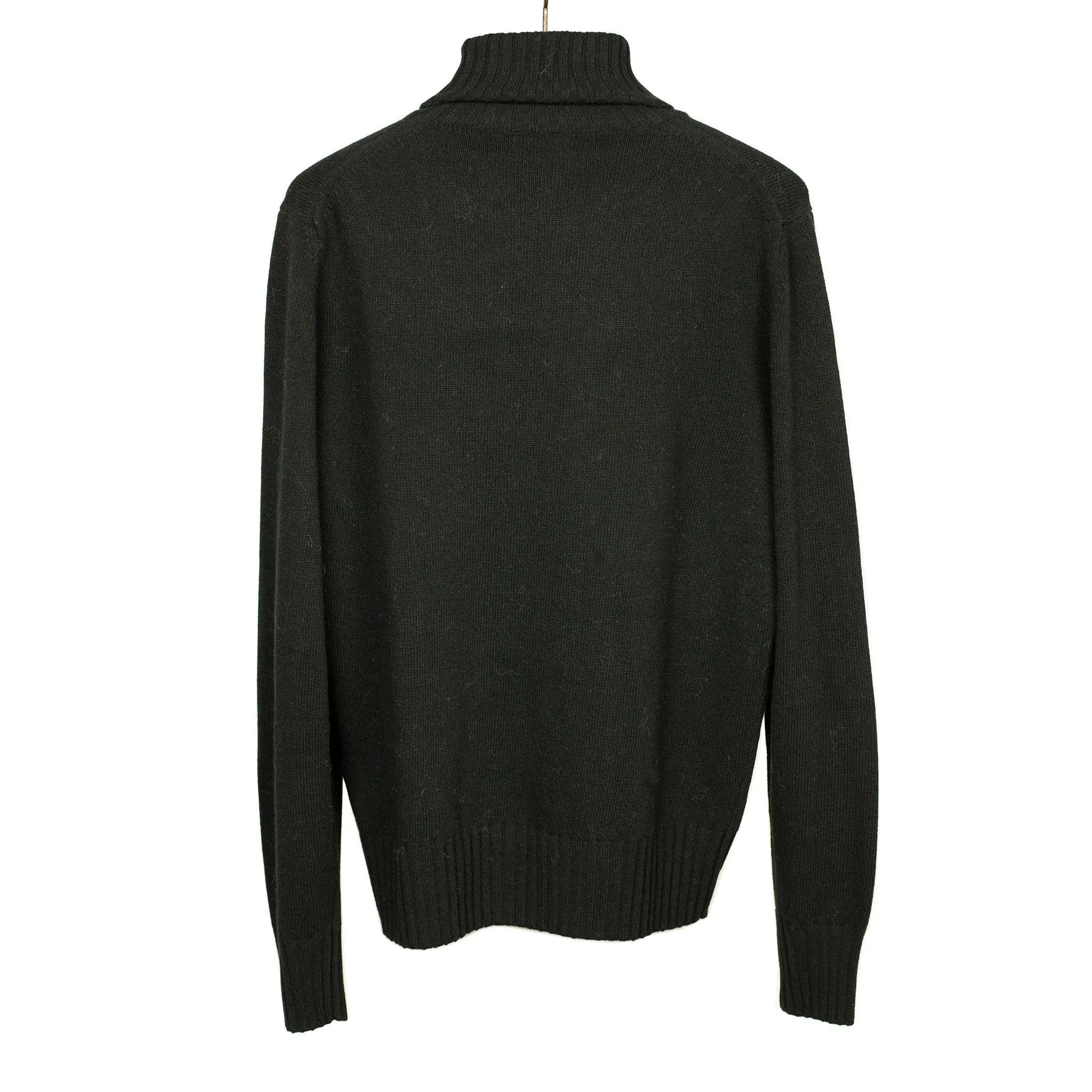 AAmintore turtleneck sweater in black fine gauge wool mix  (restock)