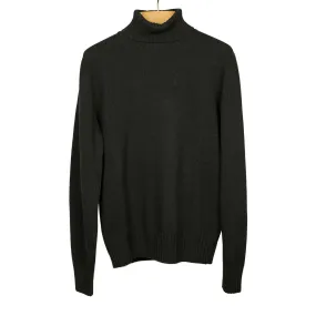 AAmintore turtleneck sweater in black fine gauge wool mix  (restock)