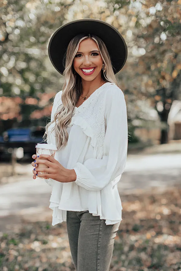 Already Enamored Babydoll Top in Ivory