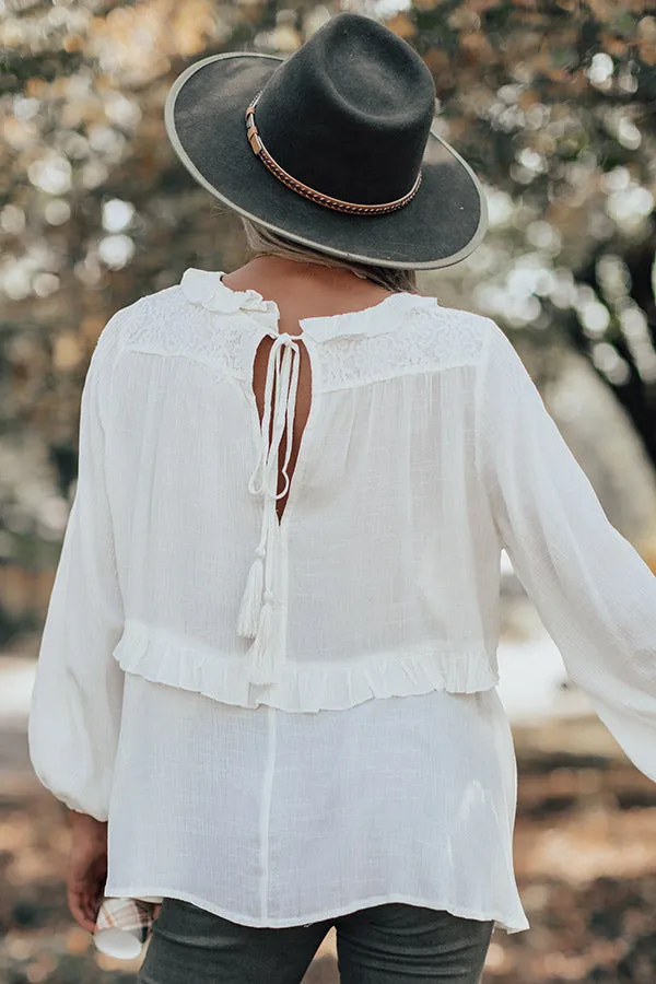 Already Enamored Babydoll Top in Ivory