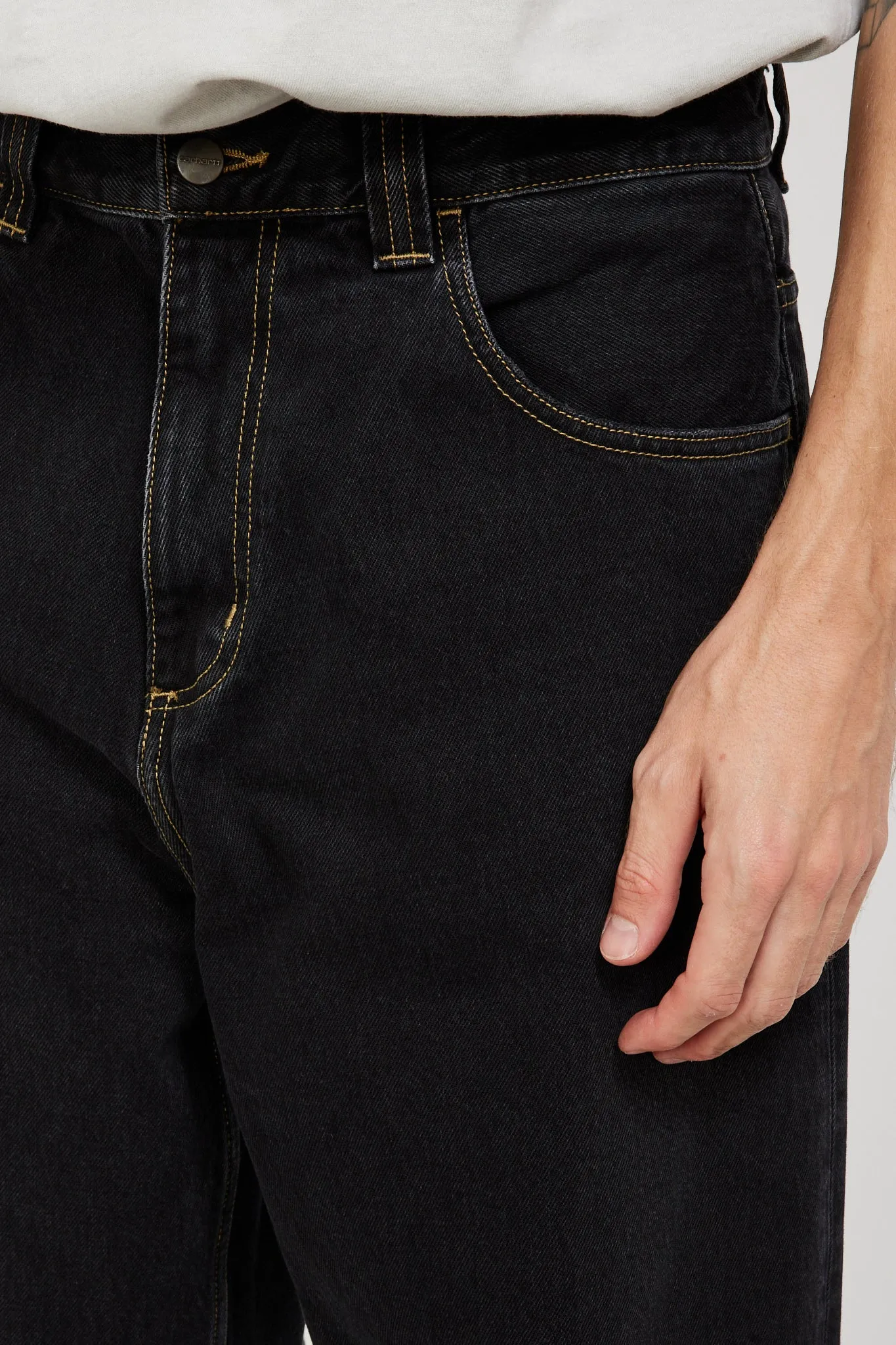 Brandon Pant Black Stone Washed