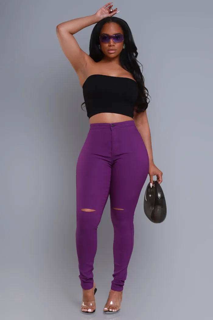 BSS High Rise Skinny Jeans - Purple