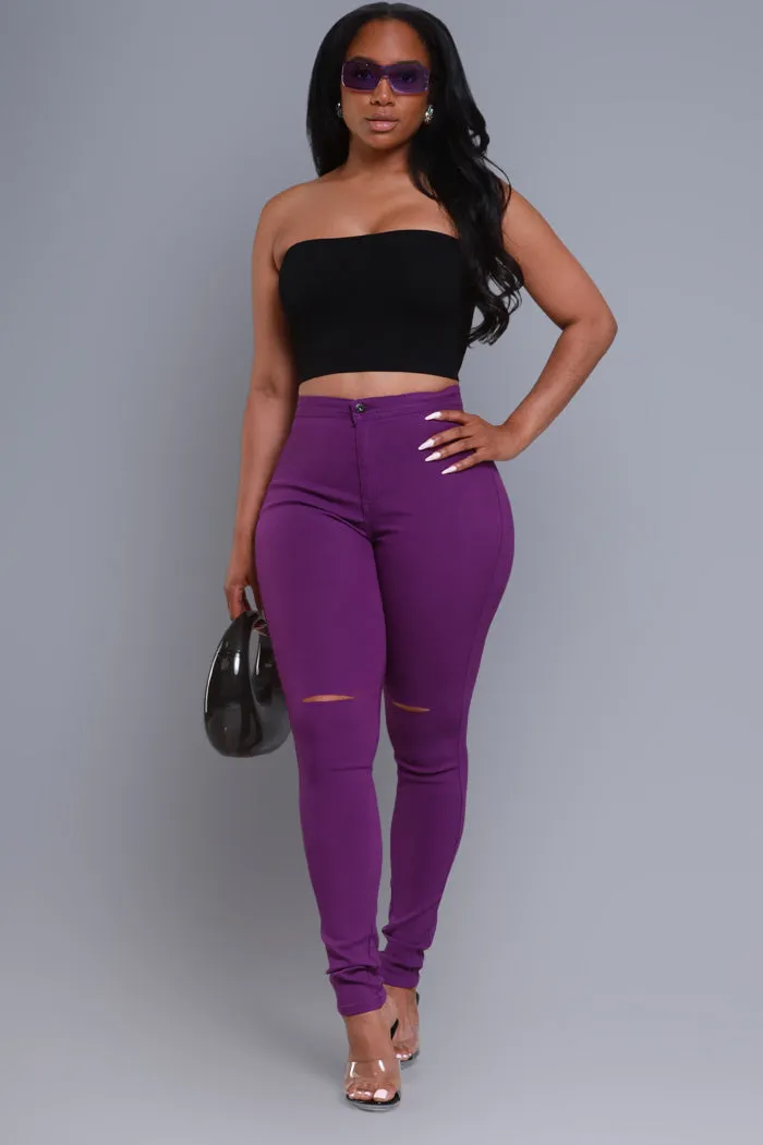 BSS High Rise Skinny Jeans - Purple