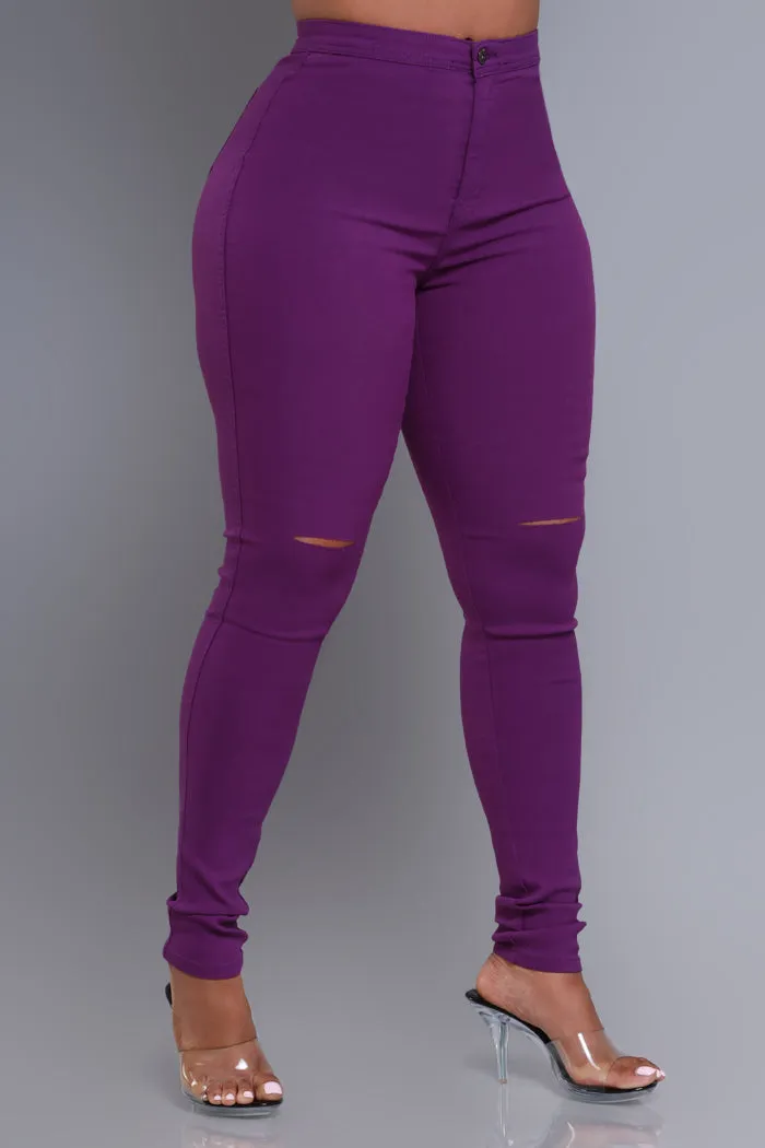 BSS High Rise Skinny Jeans - Purple