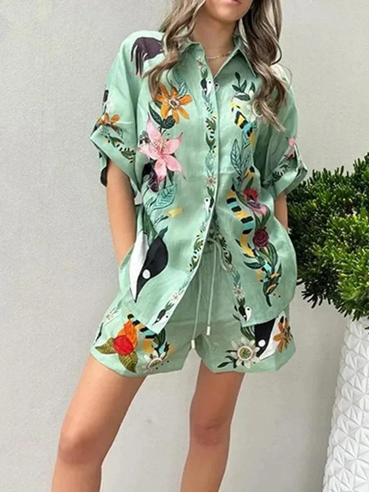 Casual Printed Summer Rompers