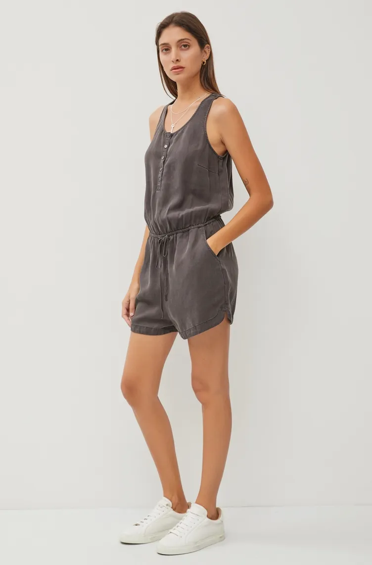 Charcoal Tencel Romper