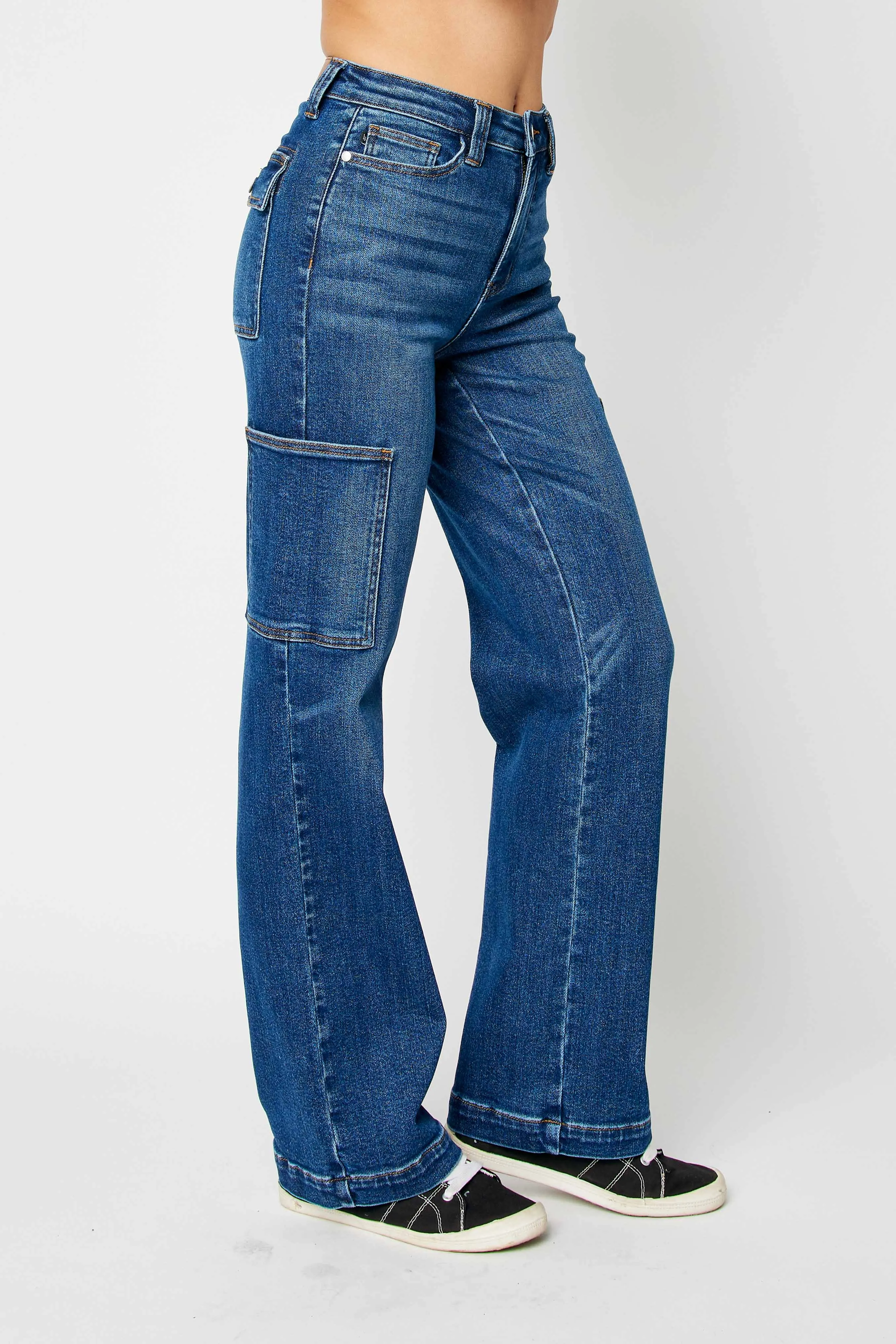 Classic High Waist Cargo Judy Blue Jeans