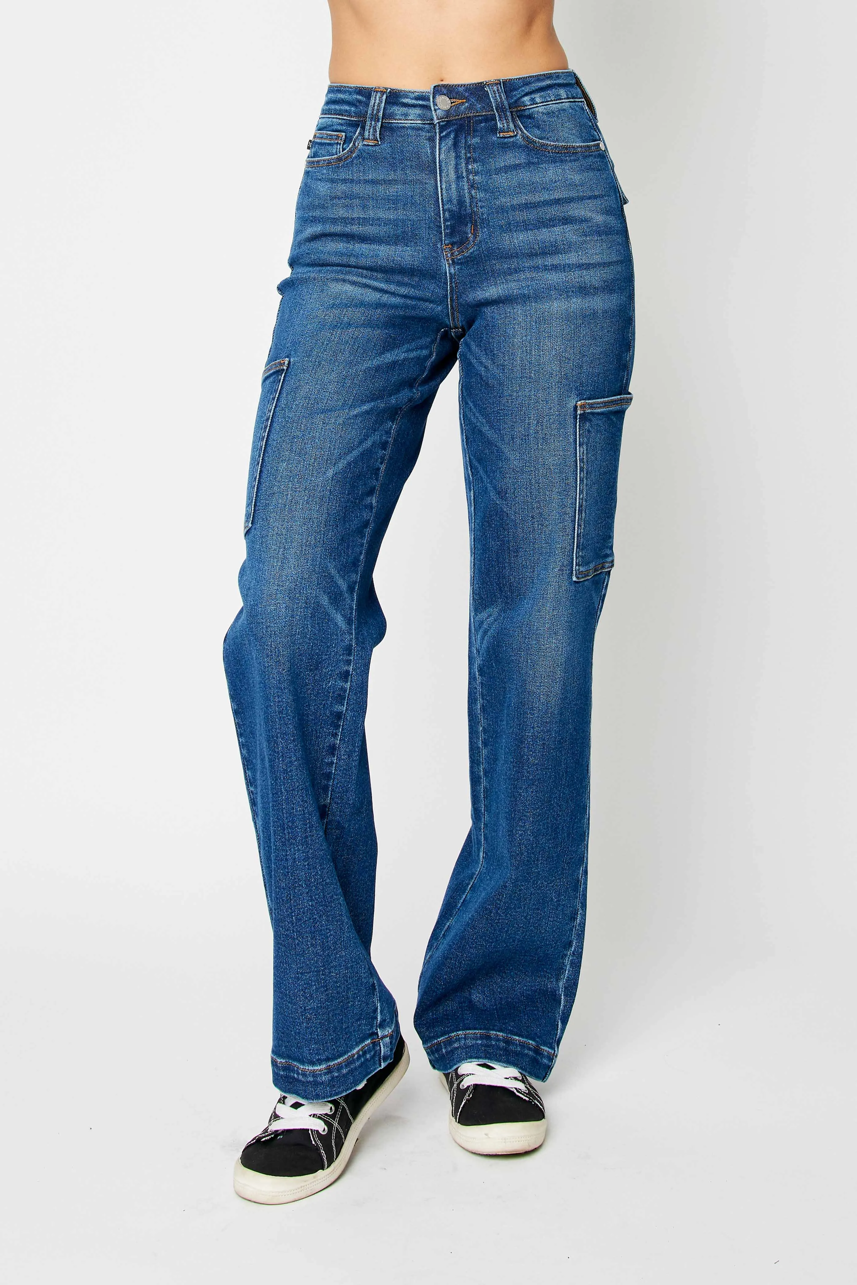 Classic High Waist Cargo Judy Blue Jeans