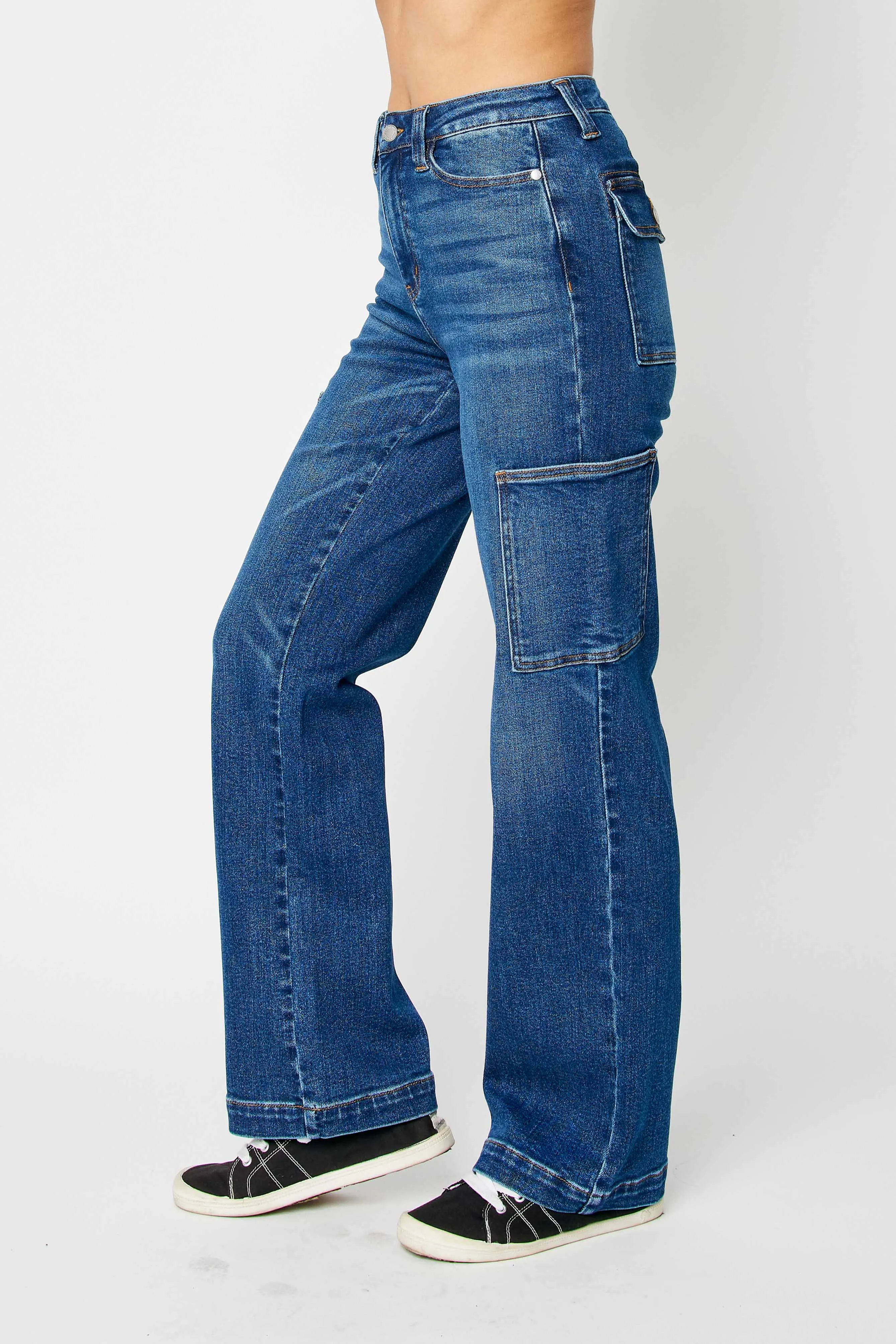 Classic High Waist Cargo Judy Blue Jeans