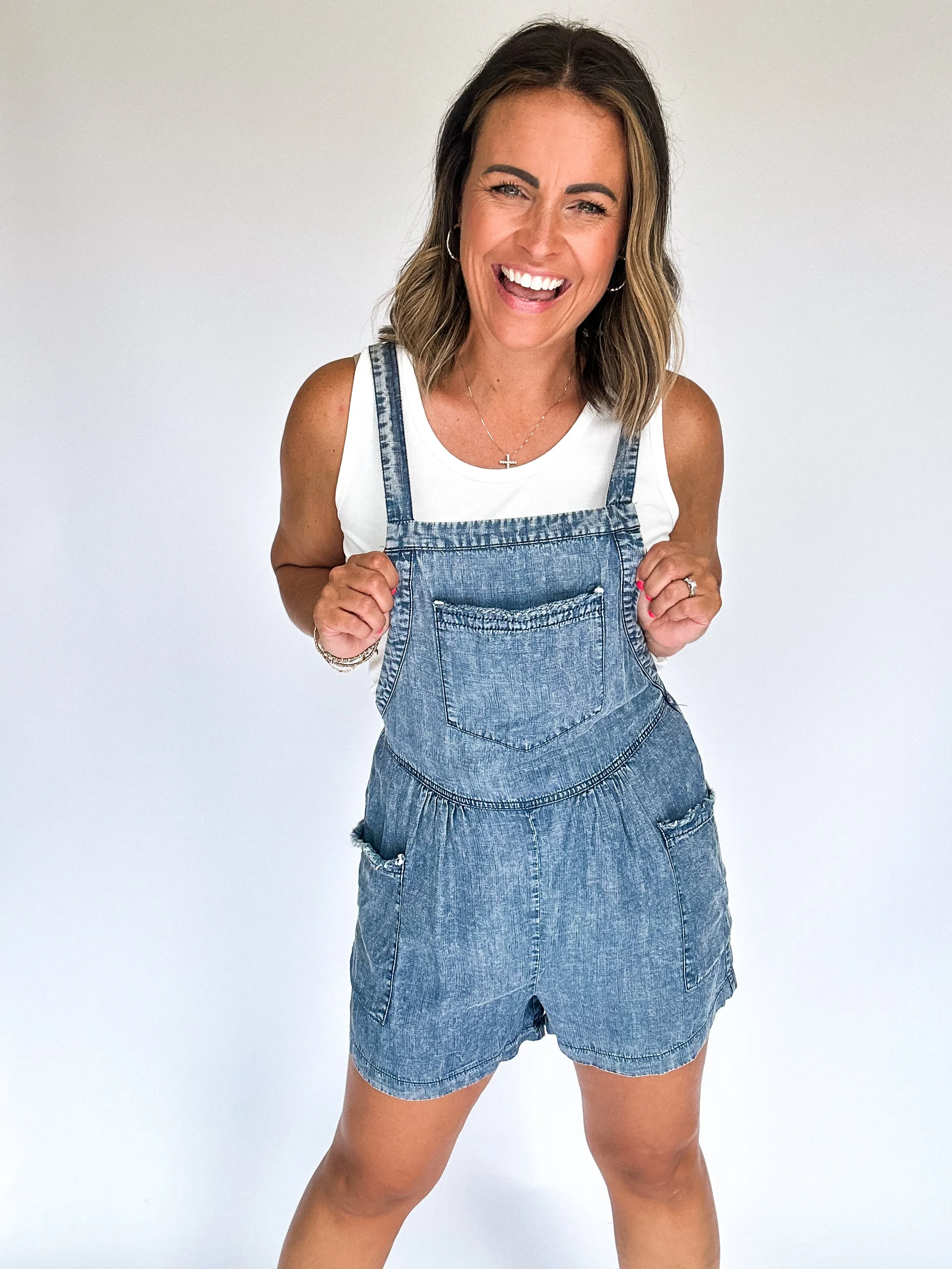 Denim Casual Romper