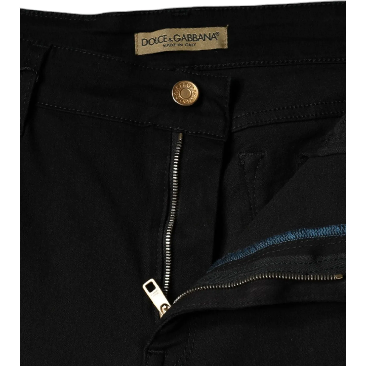 Dolce & Gabbana Black Cotton Stretch Skinny Denim Jeans