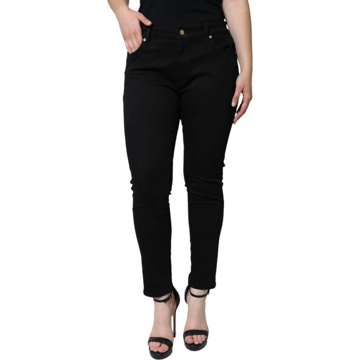 Dolce & Gabbana Black Cotton Stretch Skinny Denim Jeans