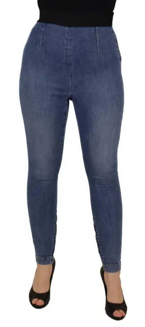 Dolce & Gabbana Blue High Waist Stretchable Skinny Pants Jeans