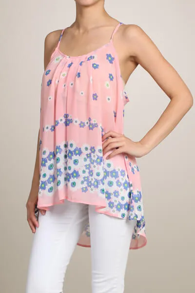 Floral Chiffon Swing Top