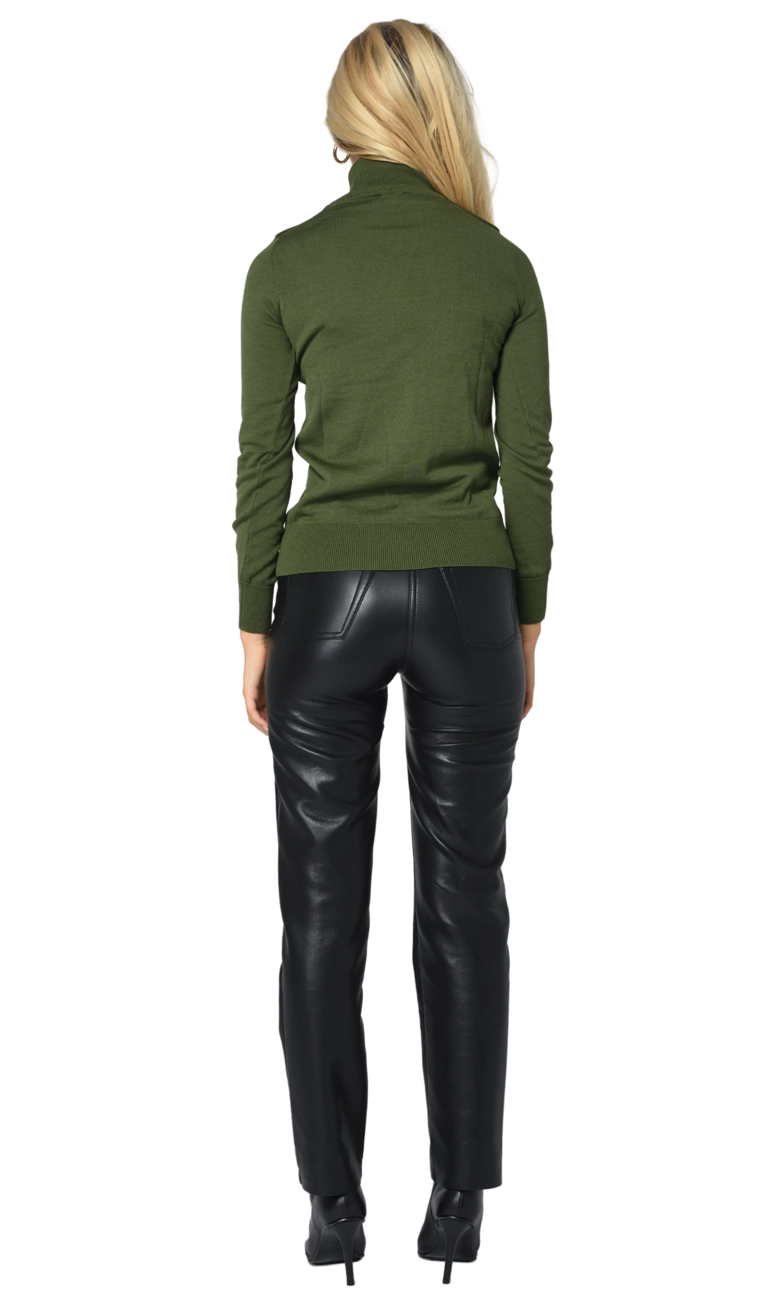 GREEN ROLL NECK