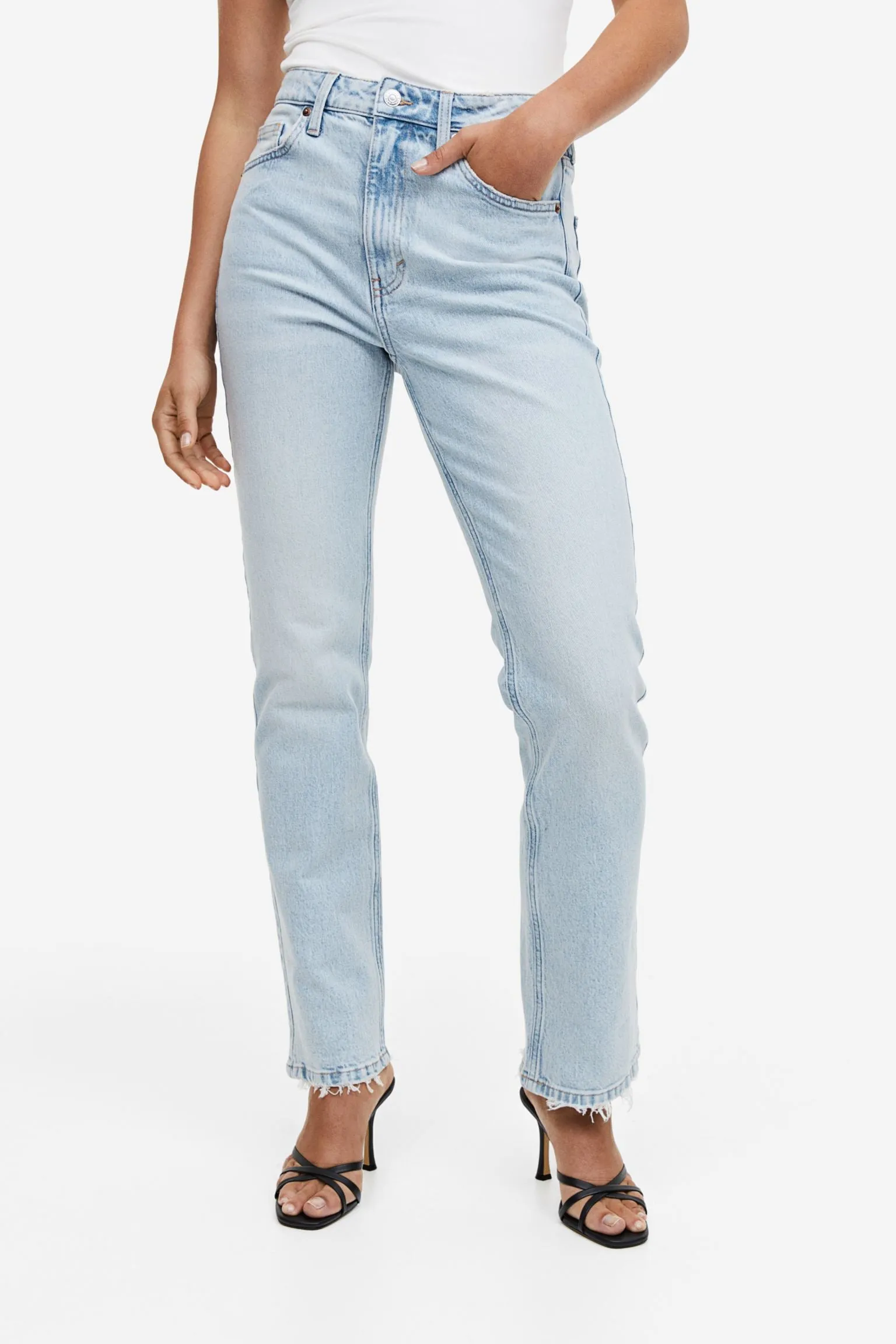 H&M Vintage Straight High Jeans, blue