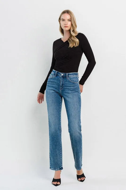 High Rise Straight Jeans