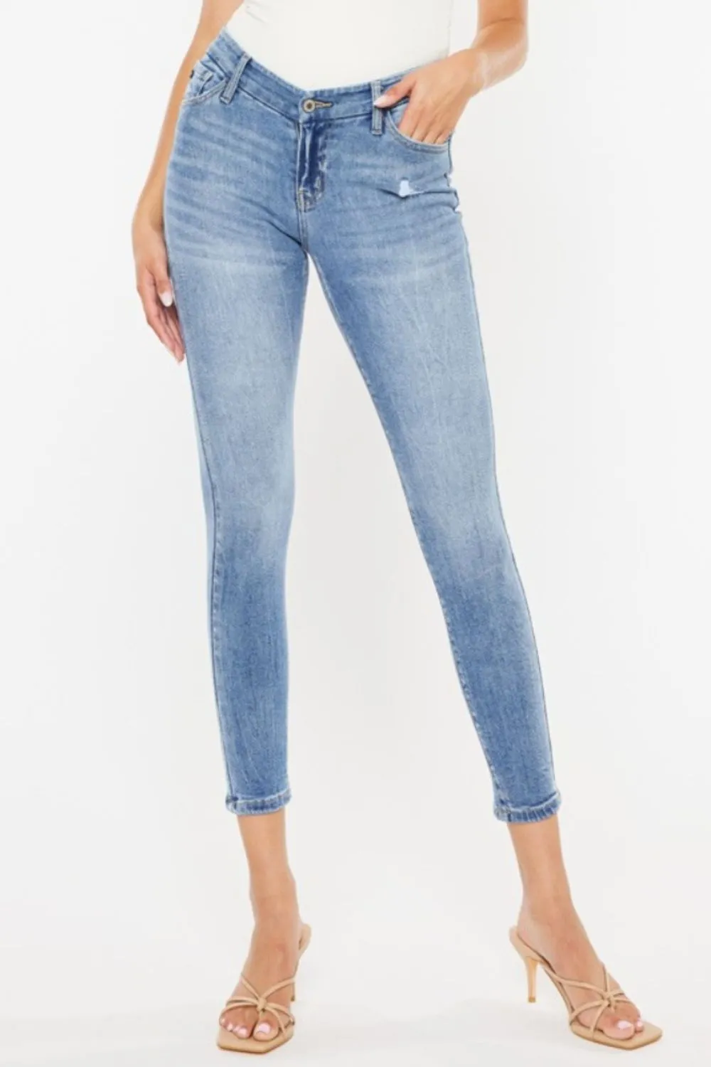 High Waist Cat's Whiskers Skinny Jeans