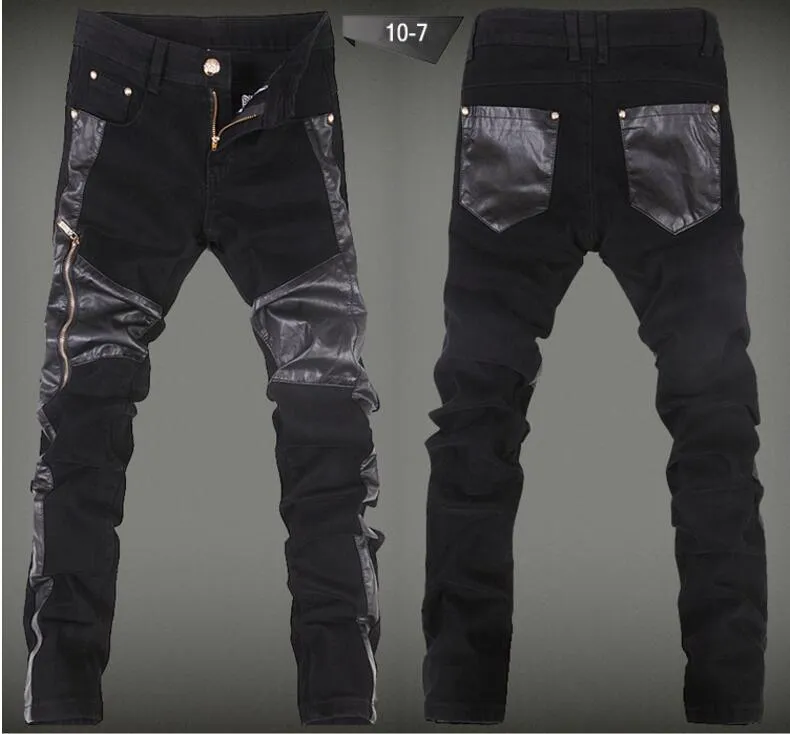 Hip Hop Leather Pants For Men