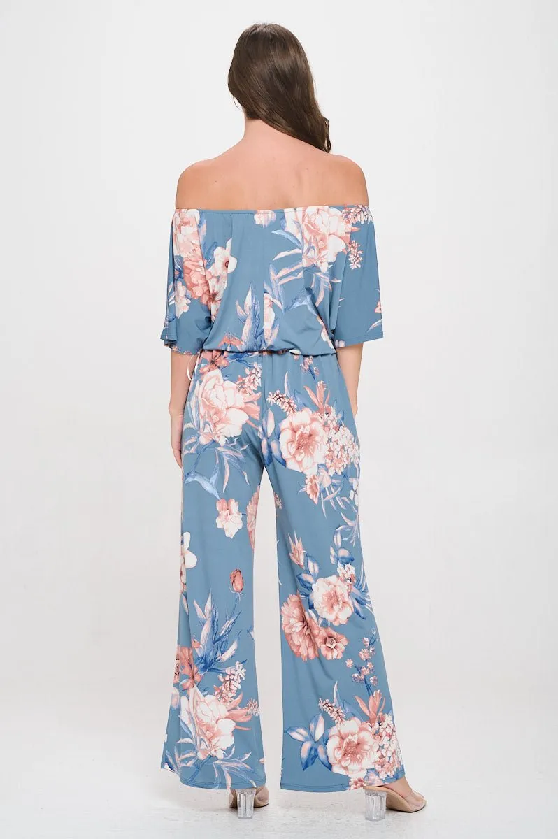 Joy Off The Shoulder Wide Leg Jumpsuit