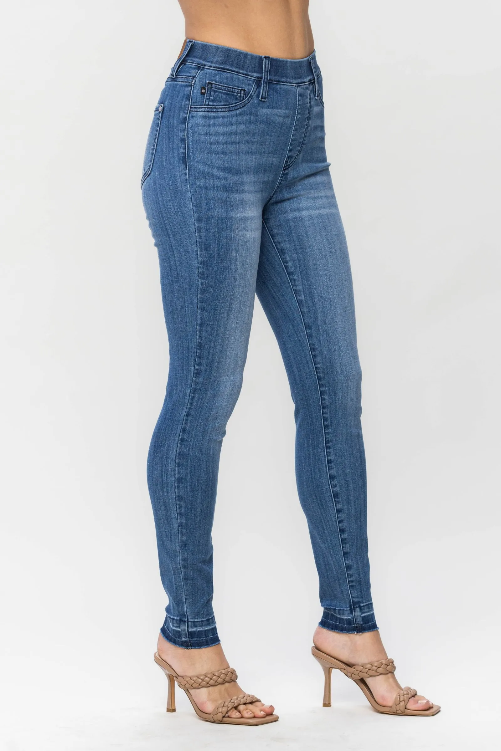 Judy Blue high waist release hem pull on skinny jeans