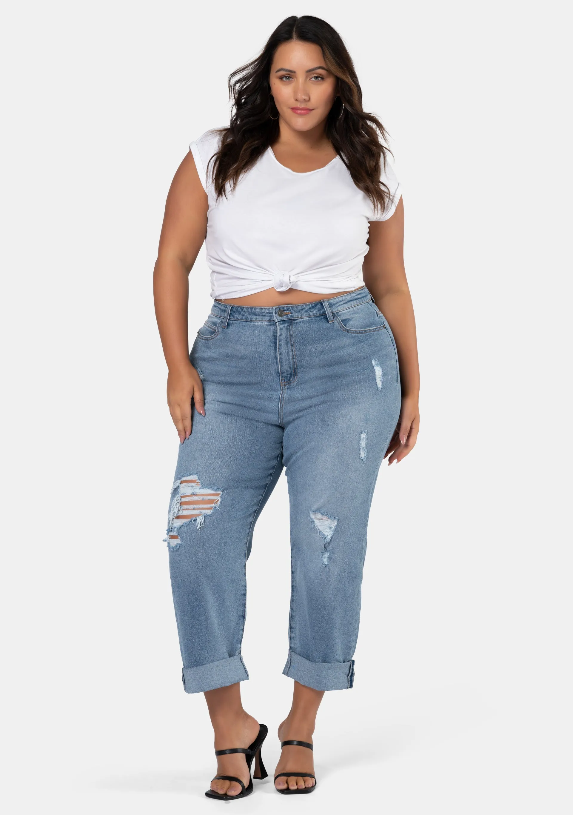 Jump Around Distressed Jean