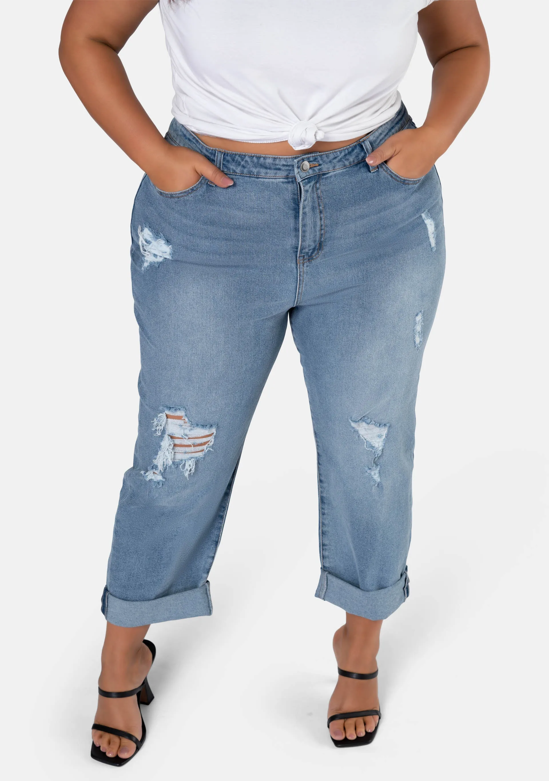 Jump Around Distressed Jean