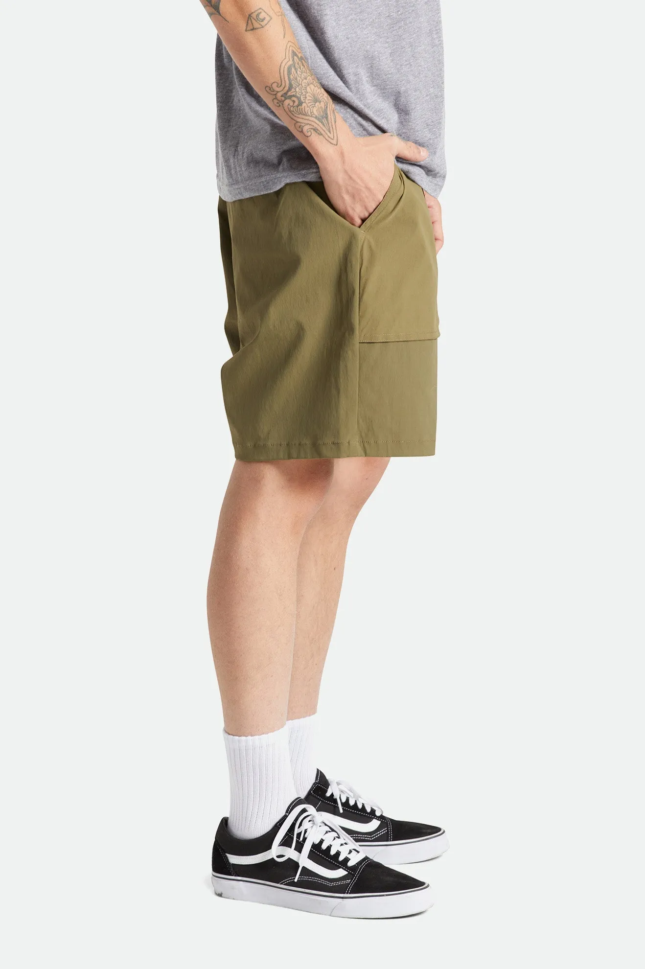 Jupiter Service Utility Short - Military Olive/Mermaid