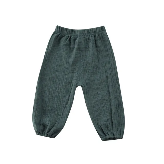 Linen Pleated Harem Pants