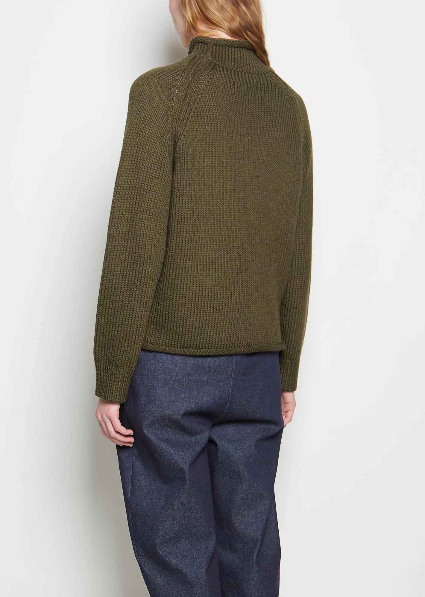 Merino Wool Rollneck — Olive