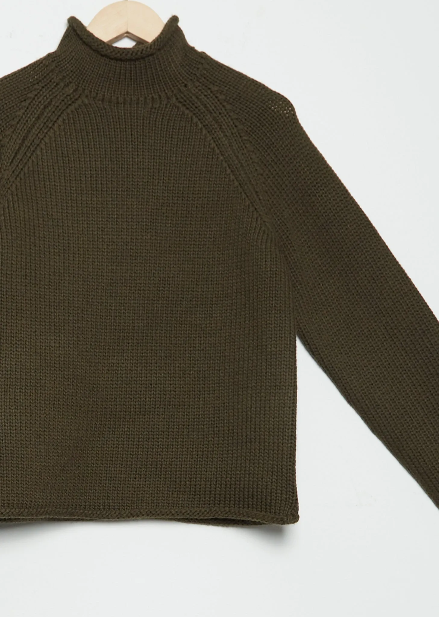 Merino Wool Rollneck — Olive