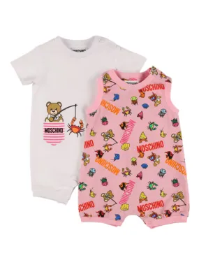 Moschino   Set of 2 cotton jersey rompers 