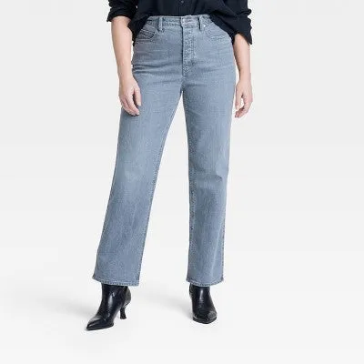 New - Women's High-Rise Straight Jeans - Universal Thread