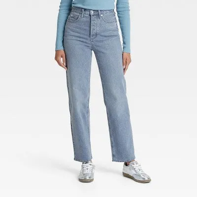 New - Women's High-Rise Straight Jeans - Universal Thread