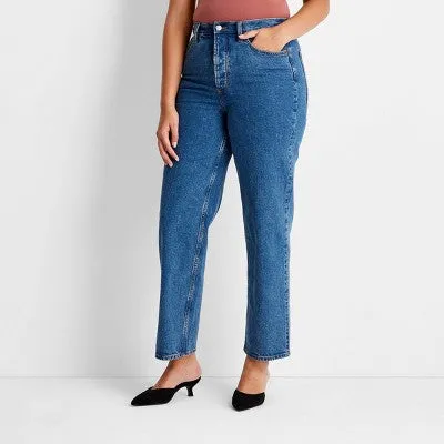 New - Women's High-Rise Straight Jeans - Universal Thread