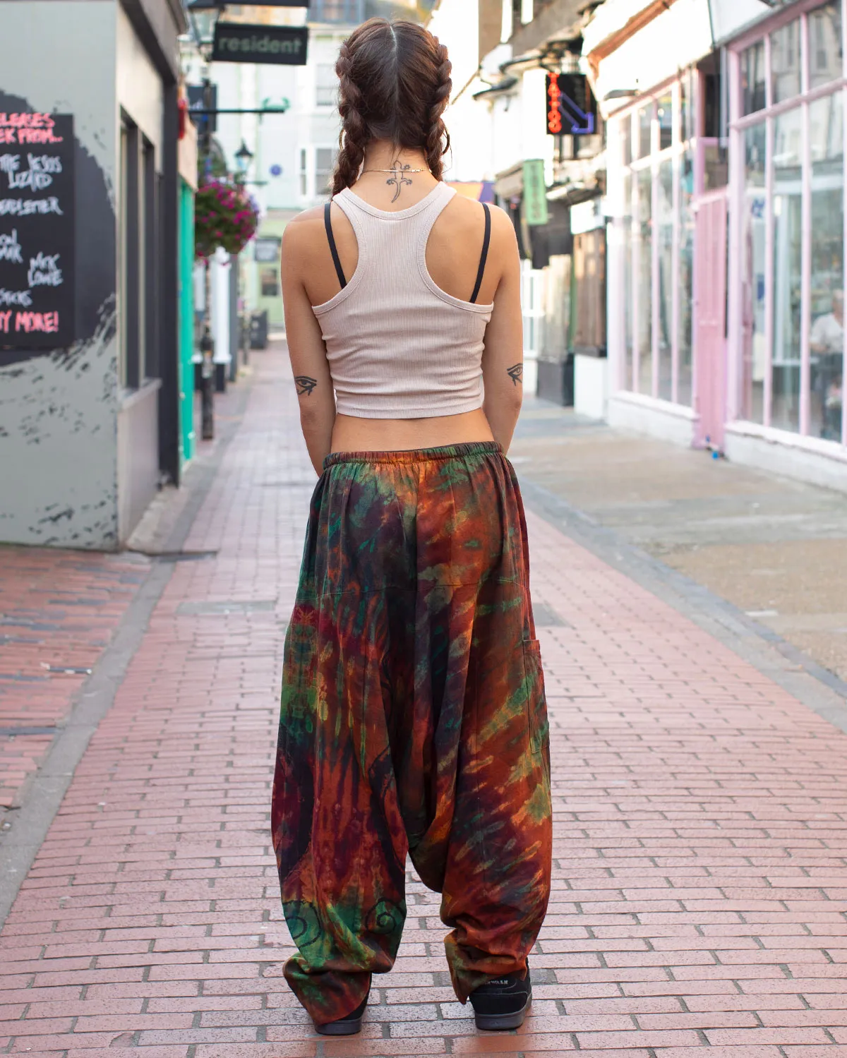 Ninja Tie Dye Spiral Harem Pants Unisex