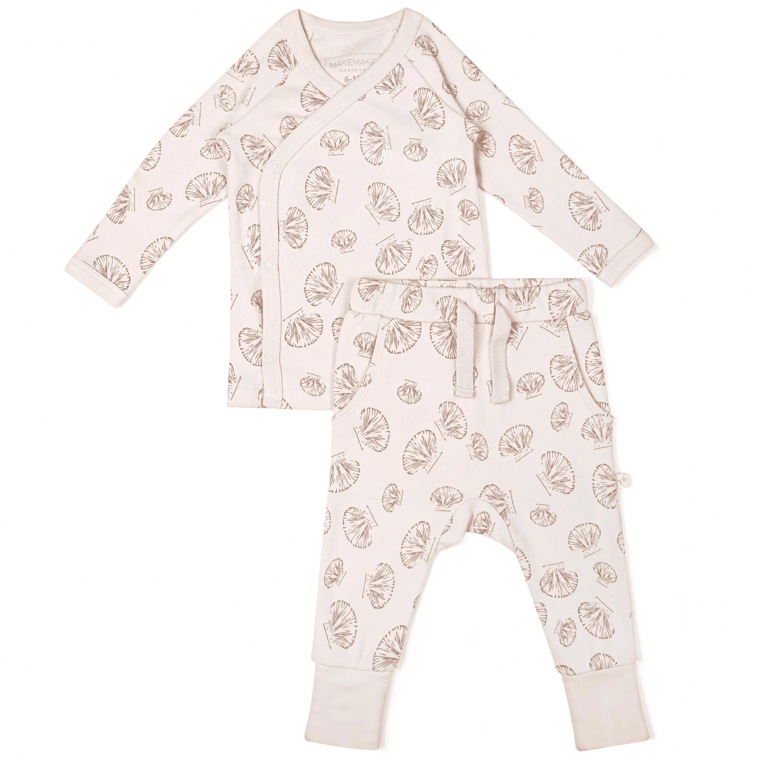 Organic Baby Top & Pants Set | Seashells