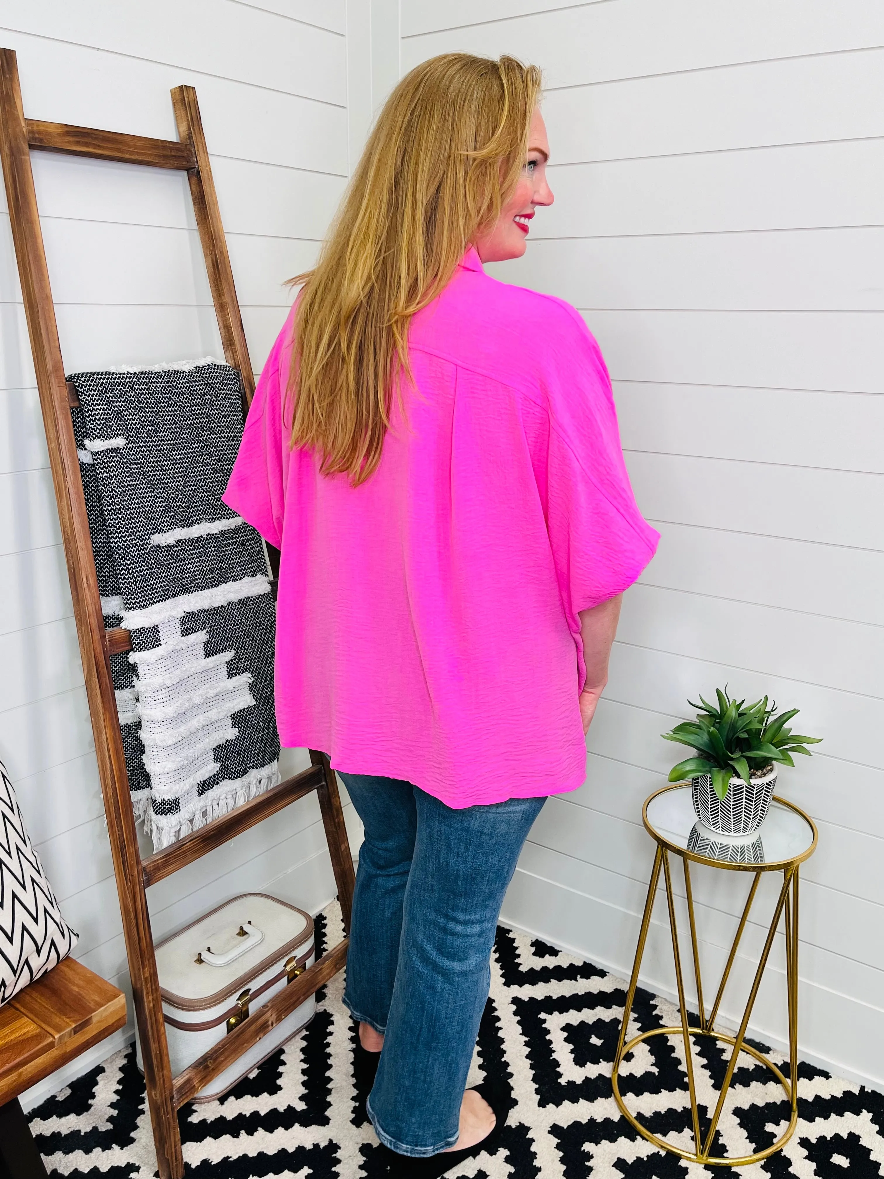 Oversized Dolman Button Up : 2 Colors