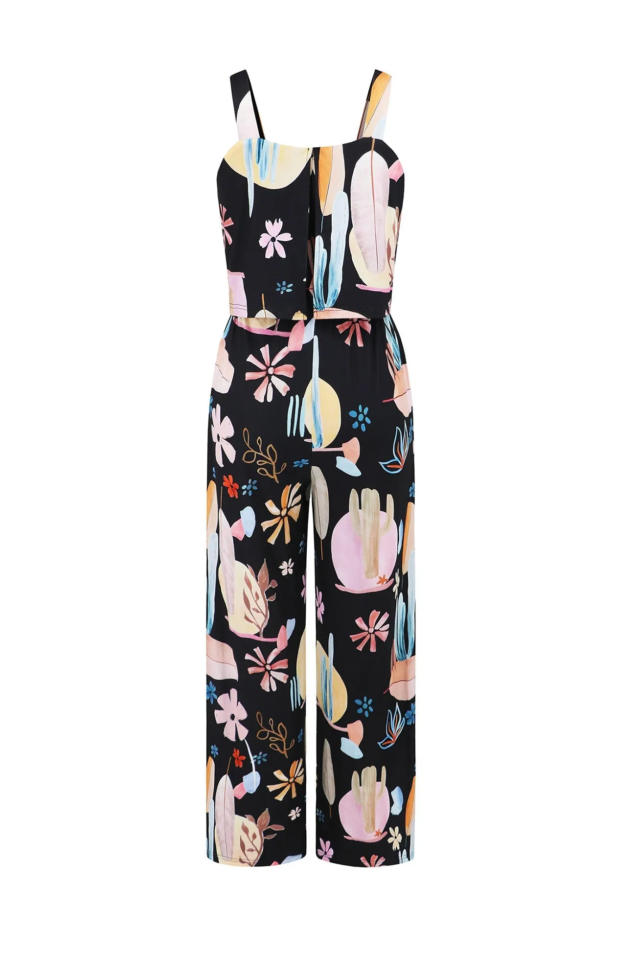 Printed Cami Wide Leg Jumpsuits