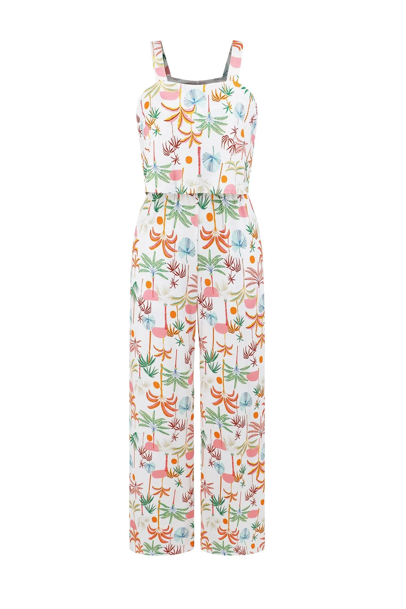 Printed Cami Wide Leg Jumpsuits