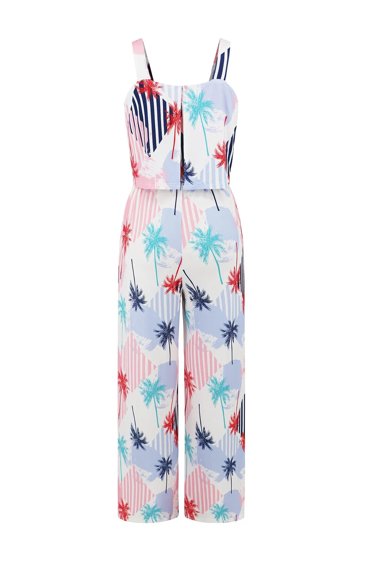 Printed Cami Wide Leg Jumpsuits