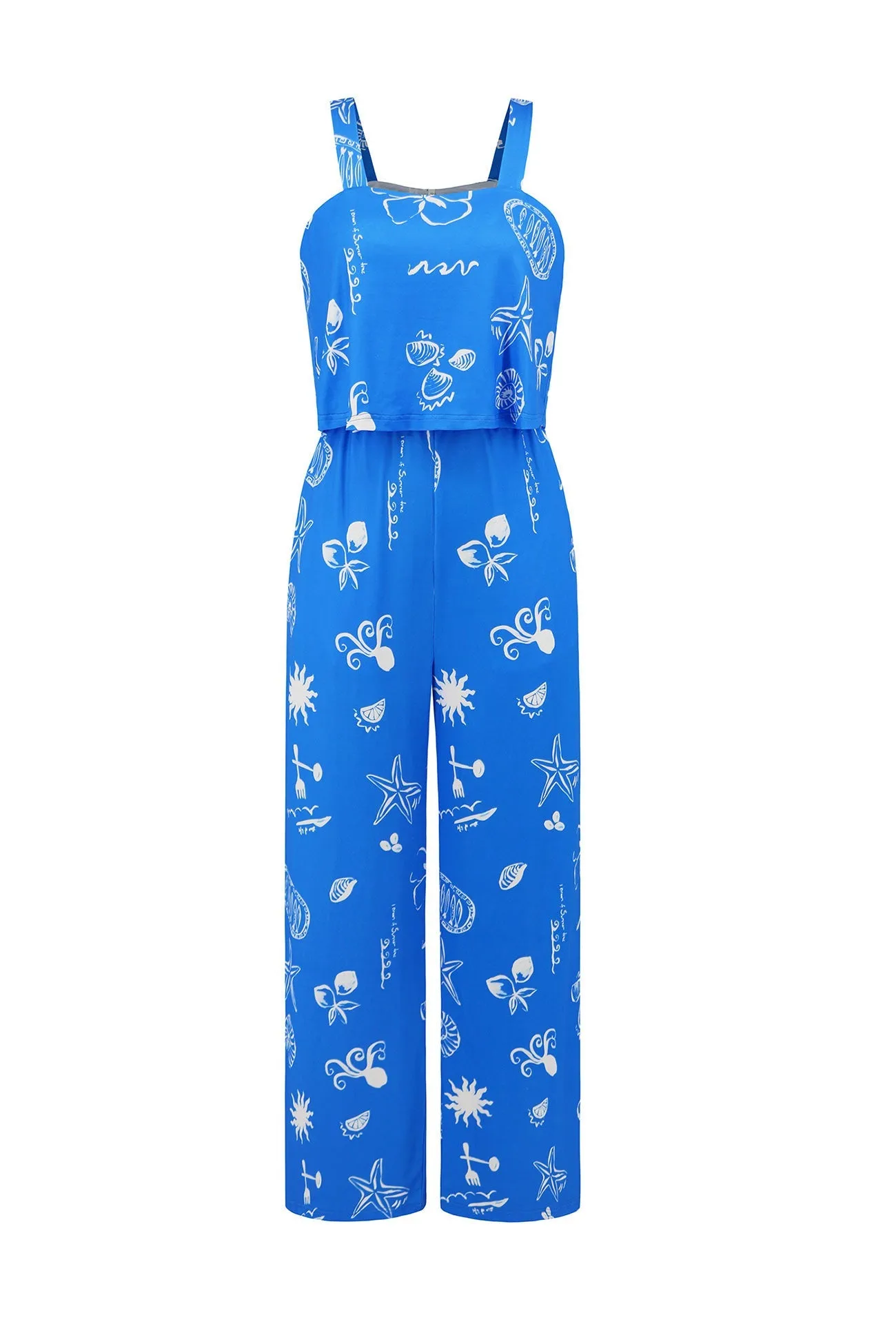 Printed Cami Wide Leg Jumpsuits