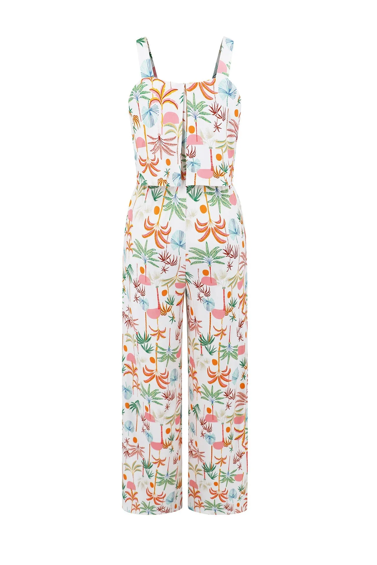 Printed Cami Wide Leg Jumpsuits