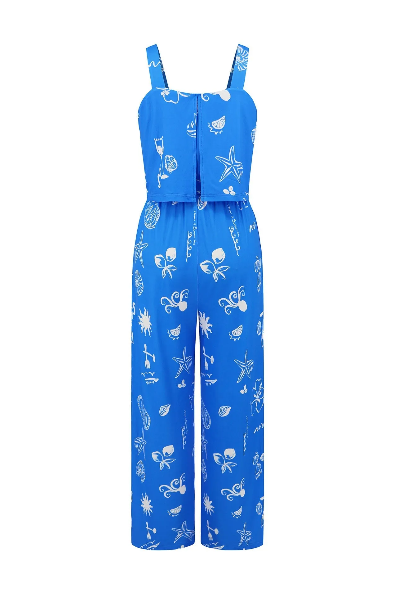 Printed Cami Wide Leg Jumpsuits