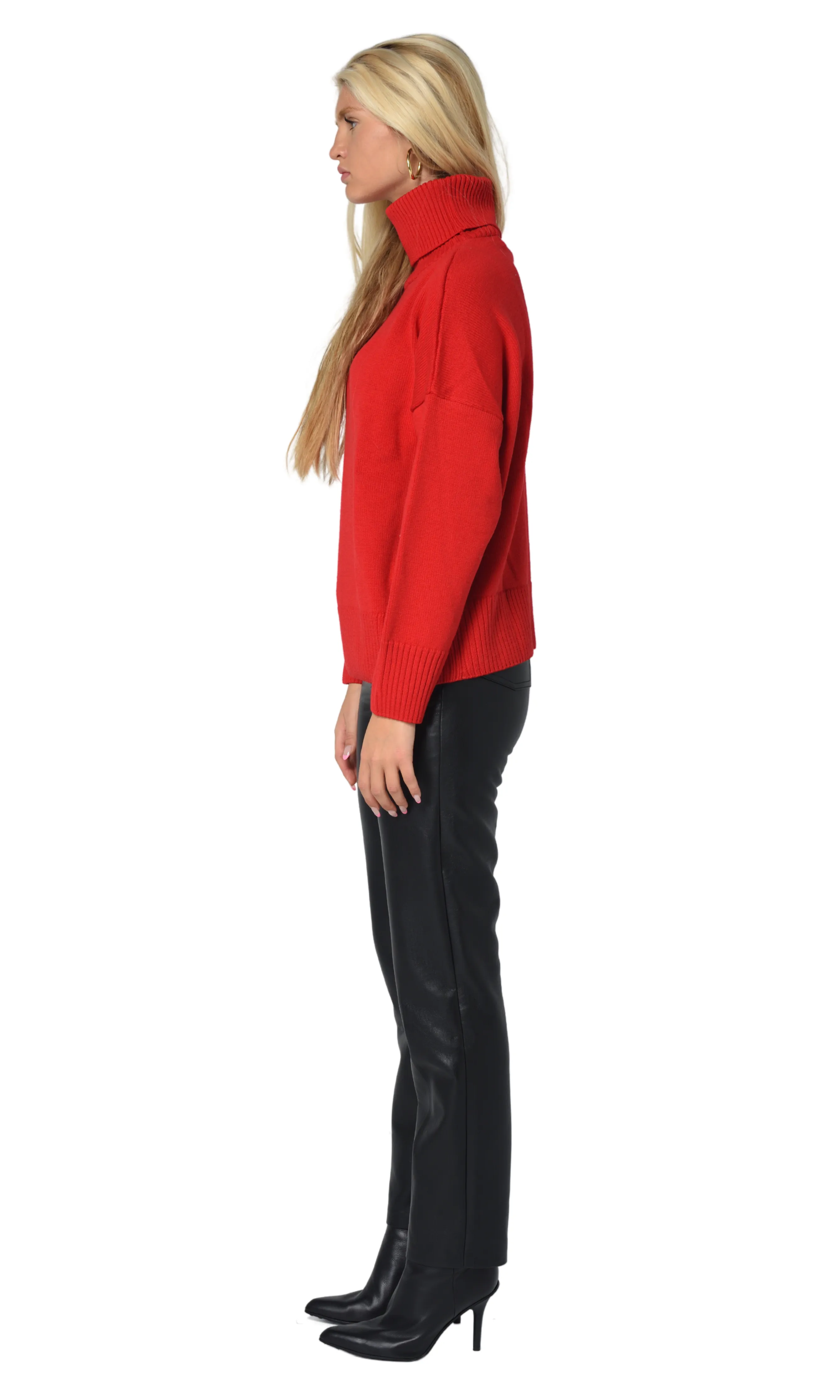 RED HEAVY ROLL NECK