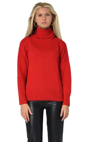 RED HEAVY ROLL NECK