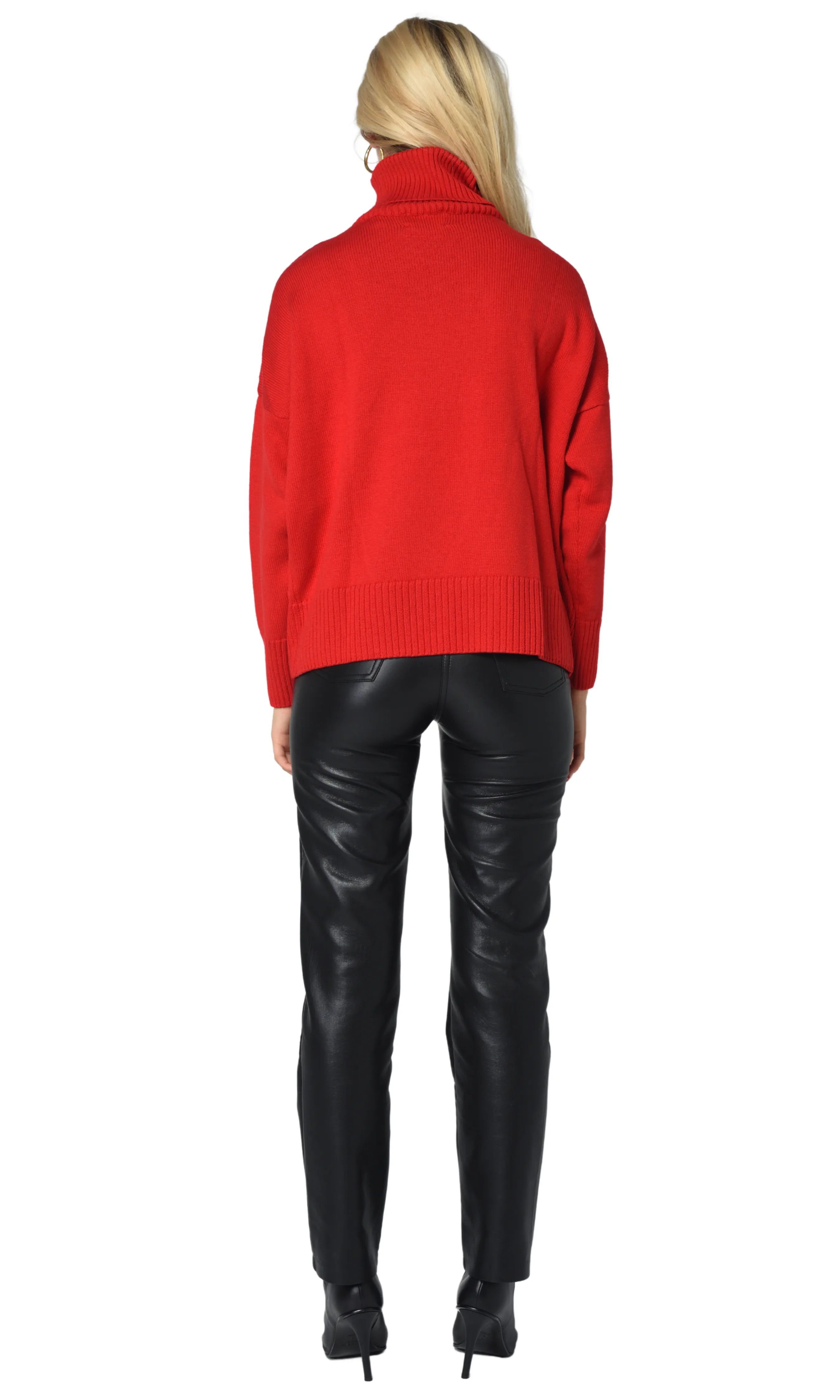 RED HEAVY ROLL NECK